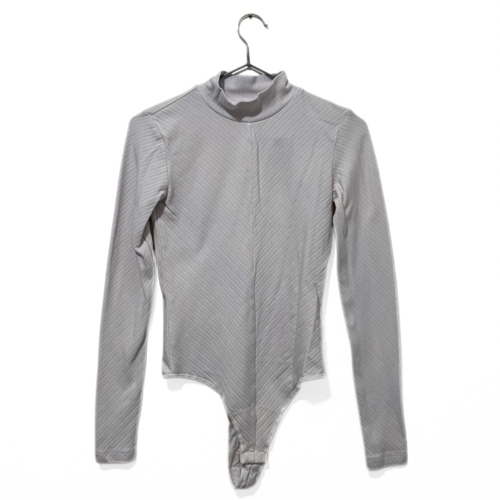 Knix Cream Mock-Neck Comfy Loungewear Long Sleeve Bodysuit Size XS